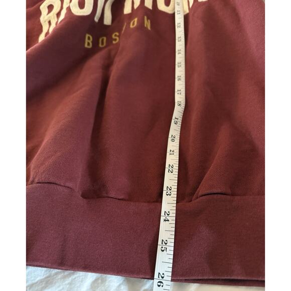 Rich Mom Boston M Wine Cotton Crewneck Pullover Sweatshirt Embroidered 02199 - Picture 7 of 7